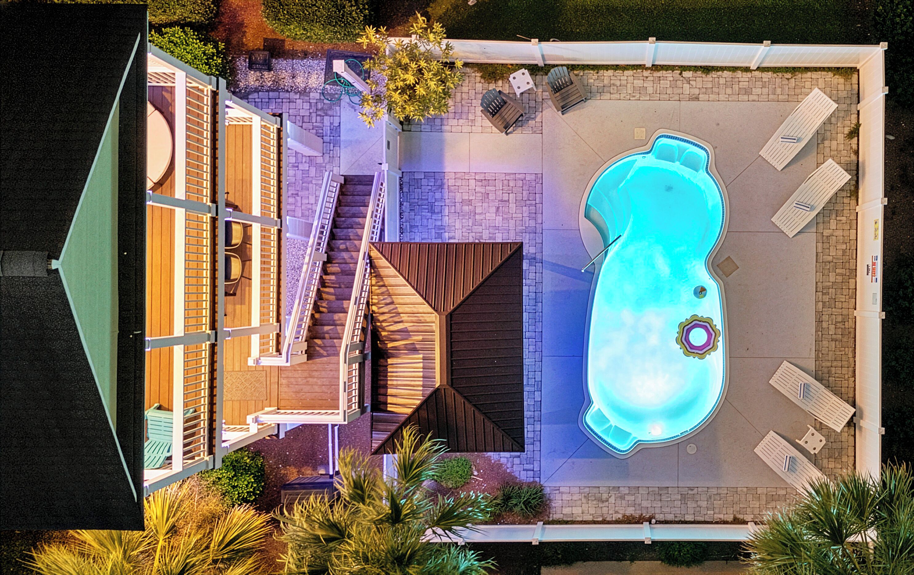A heated pool