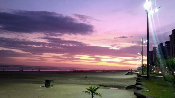Beach nearby, sun loungers