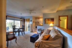 TV, fireplace - 7 Grandview - Unit D - Great condo close to downtown Rangeley (Rangeley)
