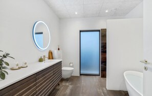 Combined shower/bathtub