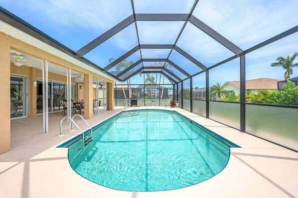 A heated pool