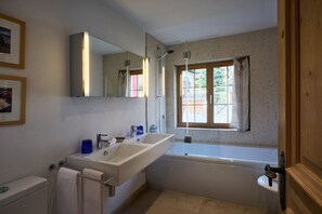 Bathtub, hair dryer