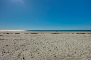 在海滩