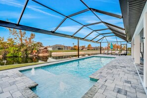 A heated pool