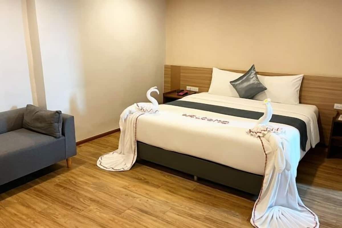 1 Schlafzimmer, Verdunkelungsvorhänge, kostenloses WLAN, Bettwäsche