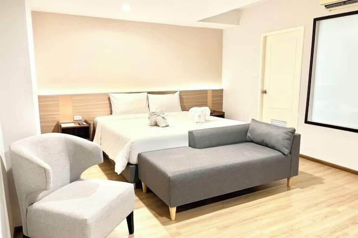 1 Schlafzimmer, Verdunkelungsvorhänge, kostenloses WLAN, Bettwäsche