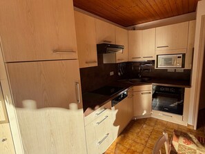 Fridge, microwave, dishwasher