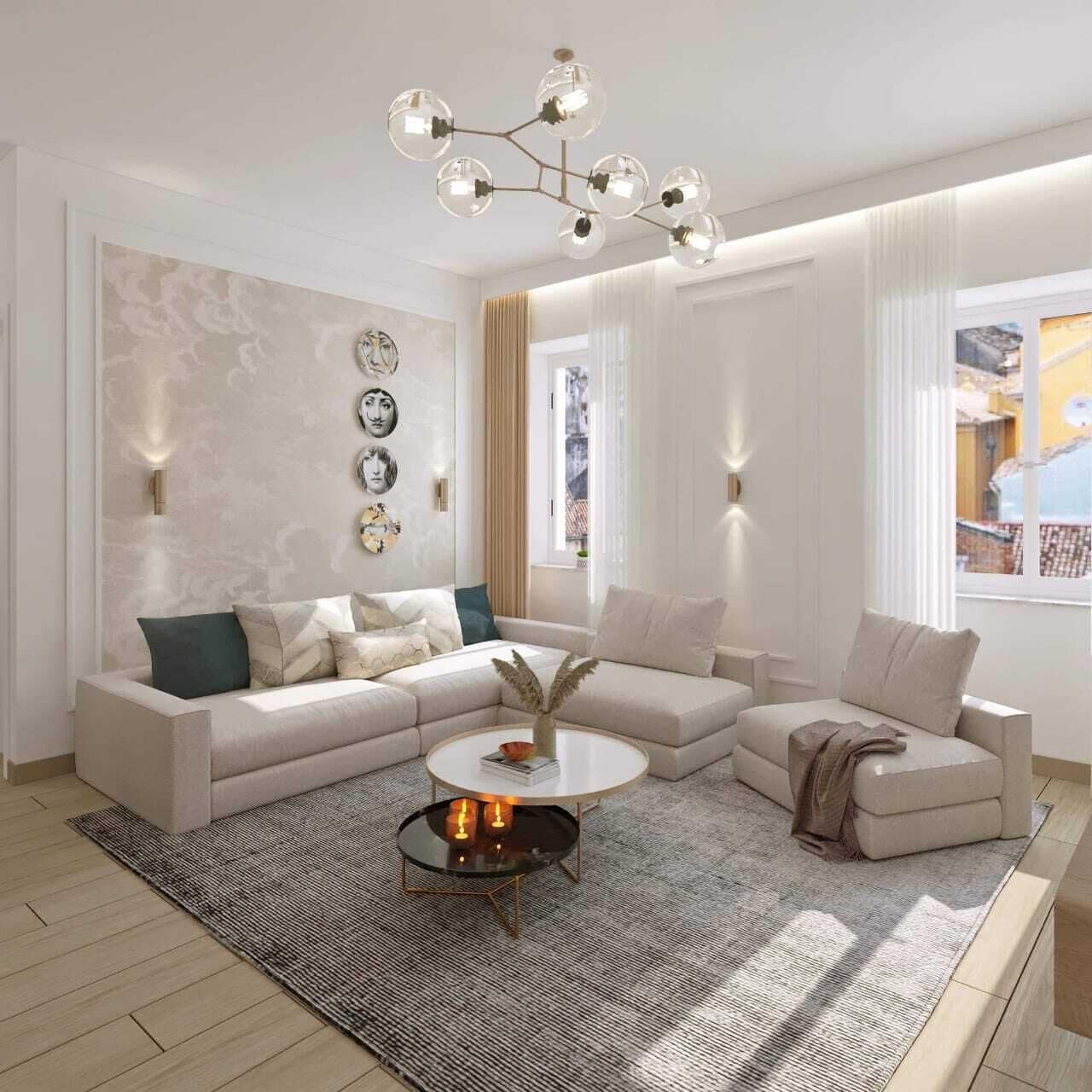 디럭스 아파트 | 거실 공간 | 스마트 TV