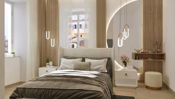 3 kamar tidur, setrika/meja setrika, Wi-Fi gratis, dan seprai linen