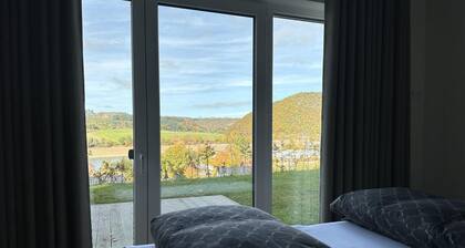 Home port Diemelsee - Freestanding. Fireplace. View of nature.