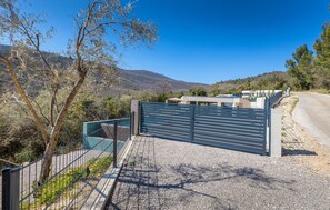 Secure entrance to a serene natural setting.