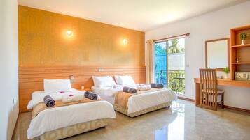 Premium bedding, memory foam beds, minibar, in-room safe