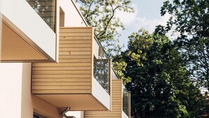 Quarto casal ou duplo com design assinado, vista para o jardim, no jardim