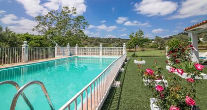 Villa 'La Blanca de Aroche' with Mountain Views, Private Pool & Wi-Fi
