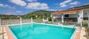 Villa 'La Blanca de Aroche' with Mountain Views, Private Pool & Wi-Fi