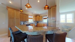 Fridge, microwave, oven, stovetop - Welcome to A B Sea! A beautiful 5 bedroom home. (St. George Island)