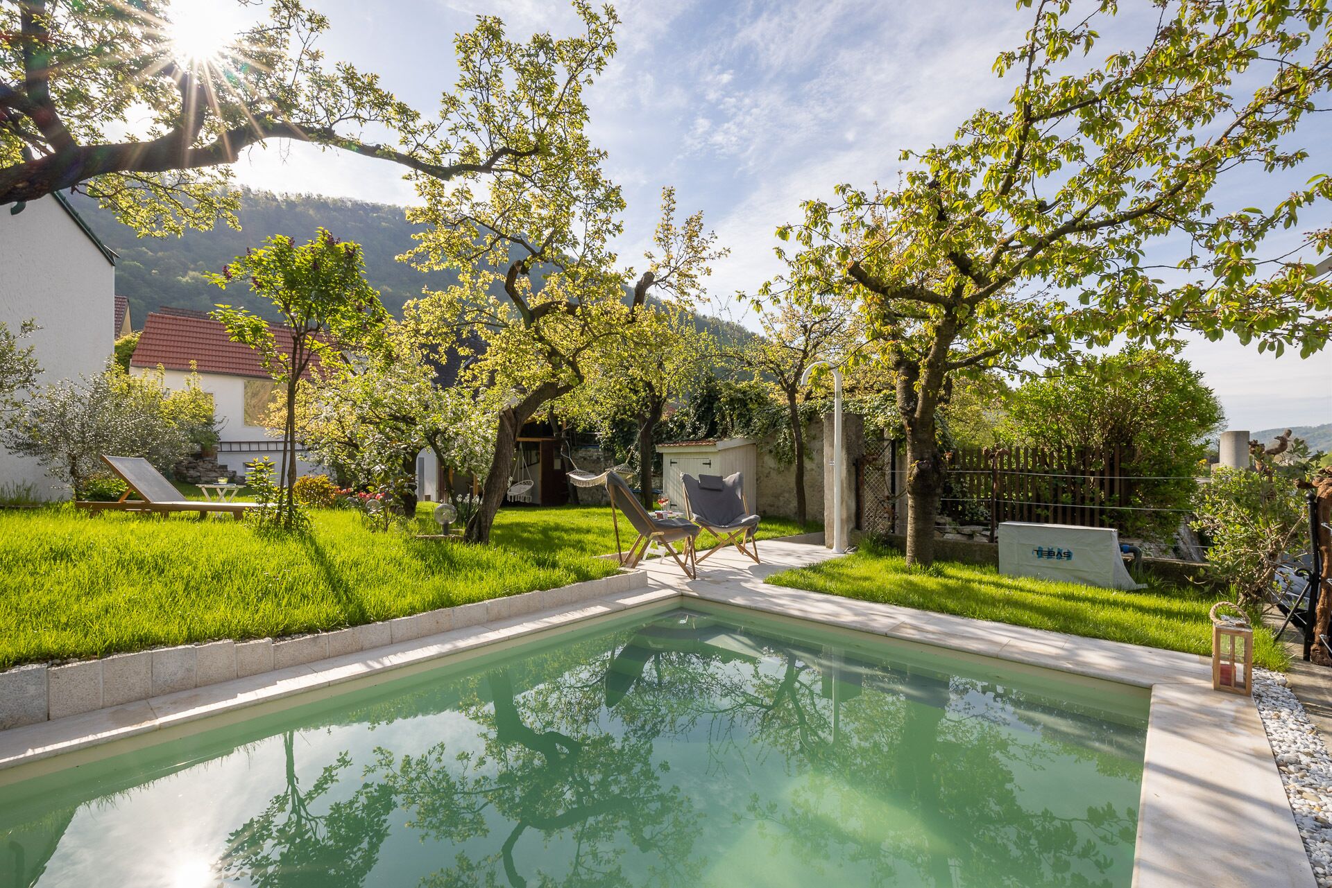 A heated pool