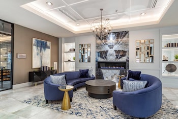 Hotel entrance and lobby at Cambria Hotel Austin Uptown Near The Domain