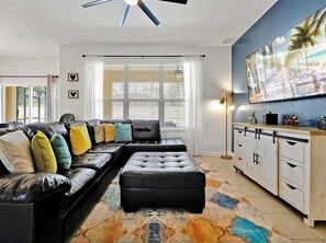 Smart TV, video games, foosball, table tennis
