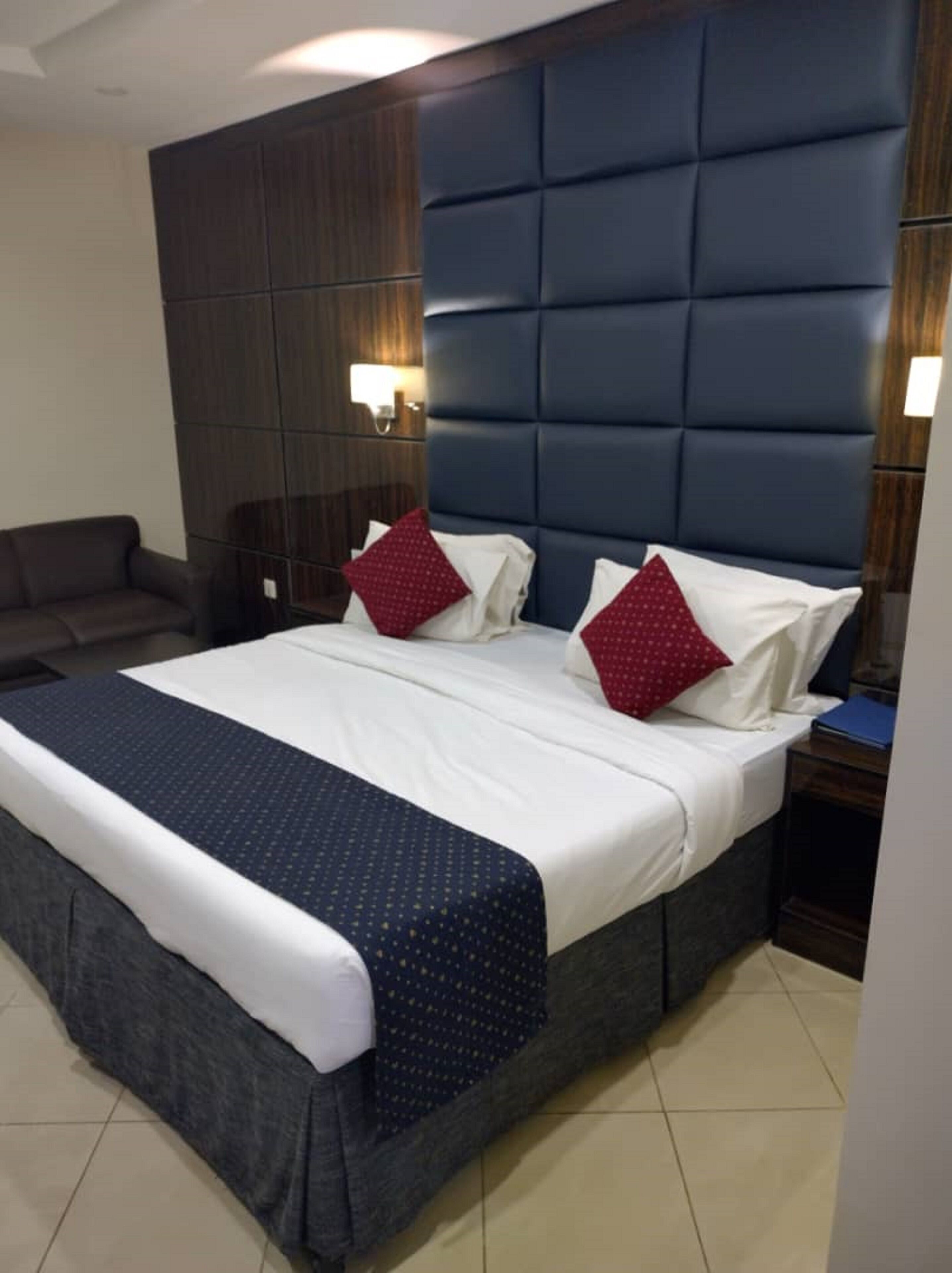Egyptian cotton sheets, premium bedding, memory-foam beds, desk