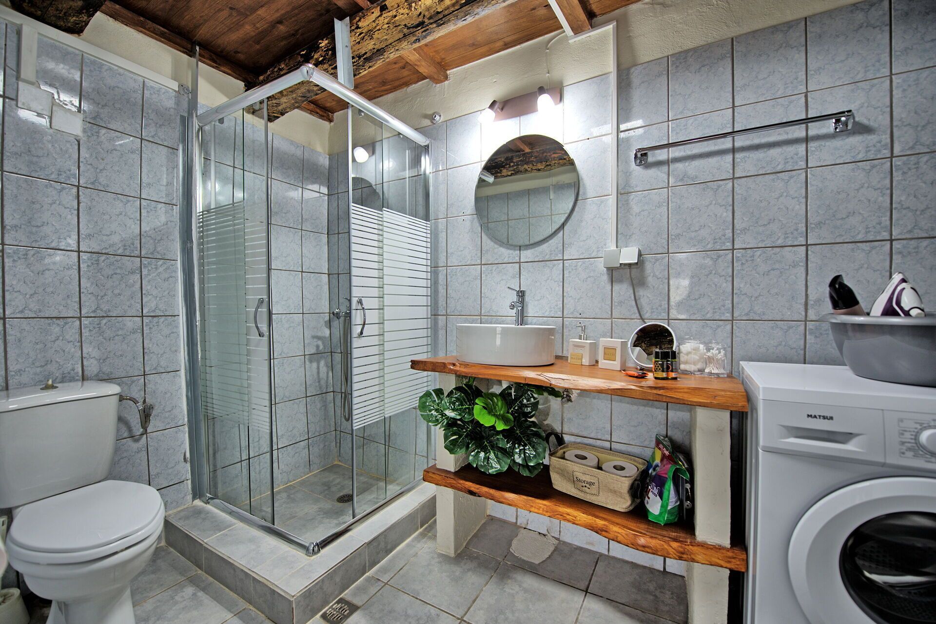 Een douche, een haardroger