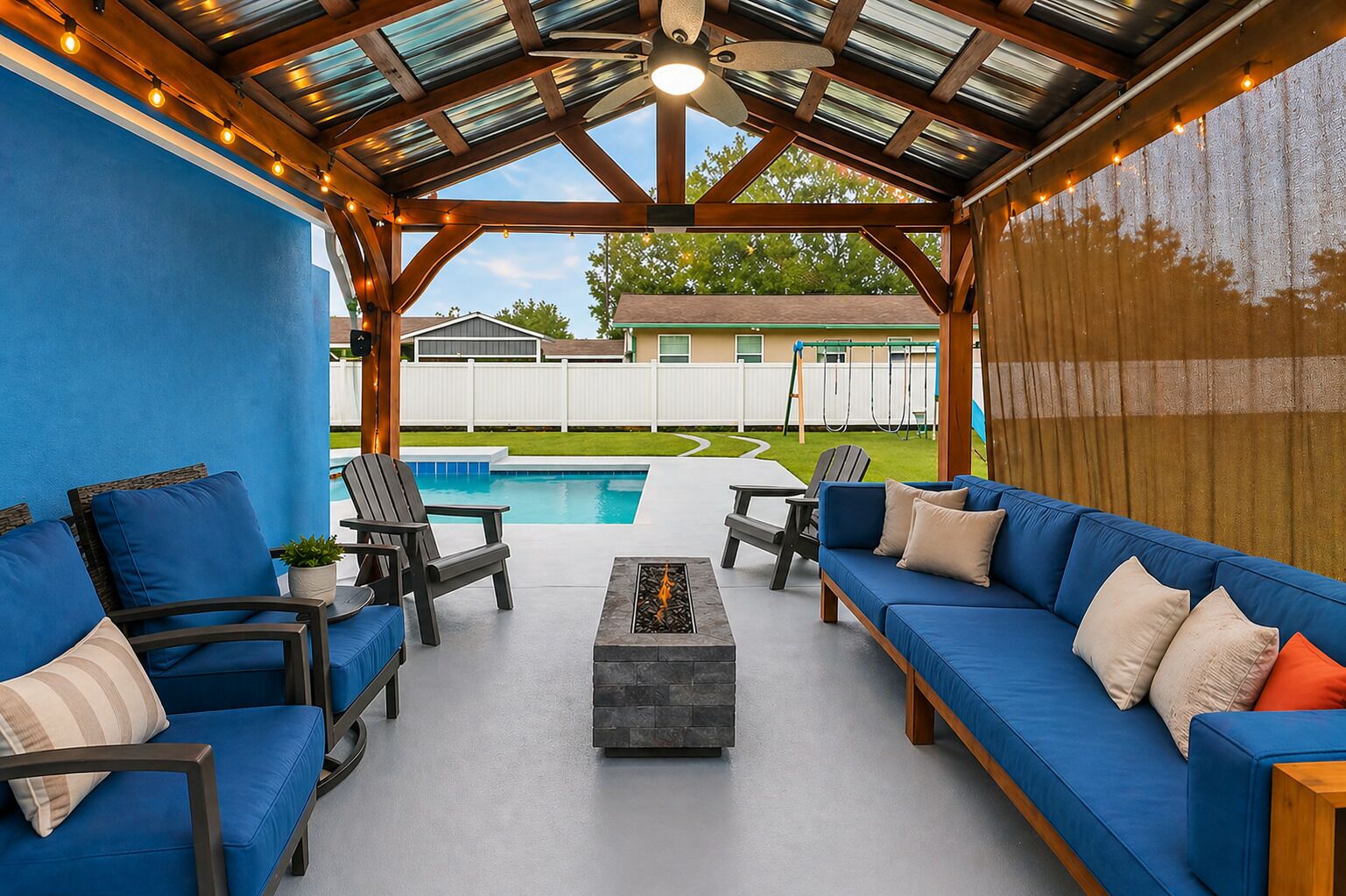 A heated pool
