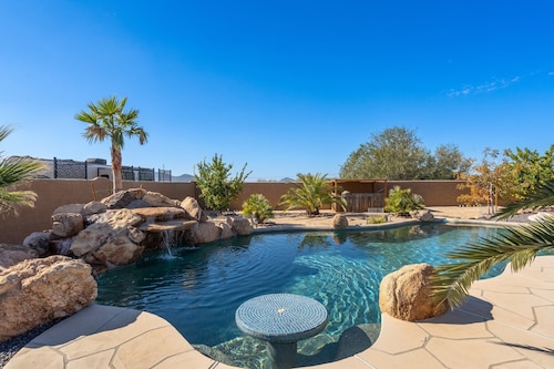 Western desert escape, pool, backyard oasis
