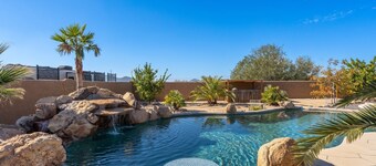 Western desert escape, pool, backyard oasis