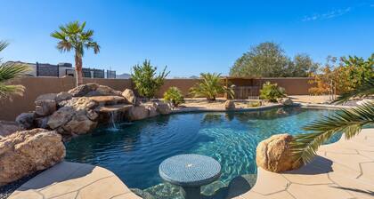 Western desert escape, pool, backyard oasis