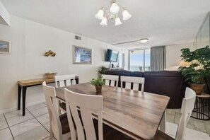 Dining - Modern Comforts Meet Ocean Views | 3BR at Seaview 404 |Book a week, save 10%! (Madeira Beach)