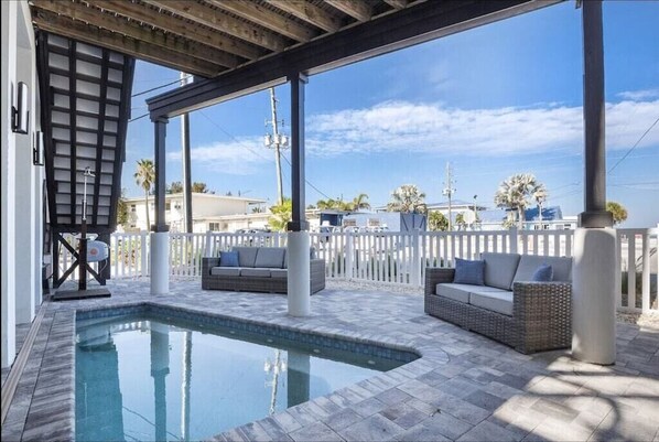 A heated pool
