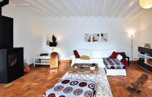 Smart TV, fireplace, stereo