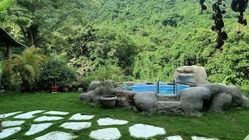 Outdoor banquet area