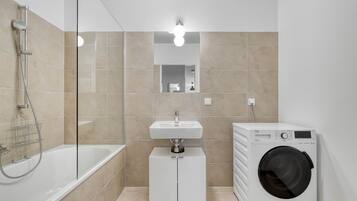 Hair dryer, towels