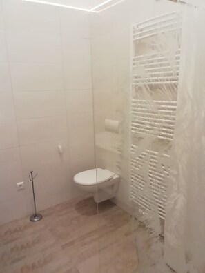 Douche, serviettes fournies