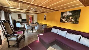 Fernseher, Kamin, DVD-Player