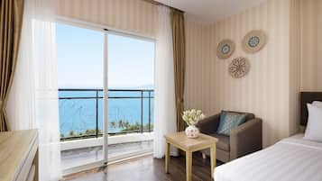 Deluxe Sea view with Balcony | In-room safe, desk, blackout curtains, soundproofing