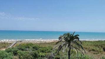 Beach nearby, sun-loungers