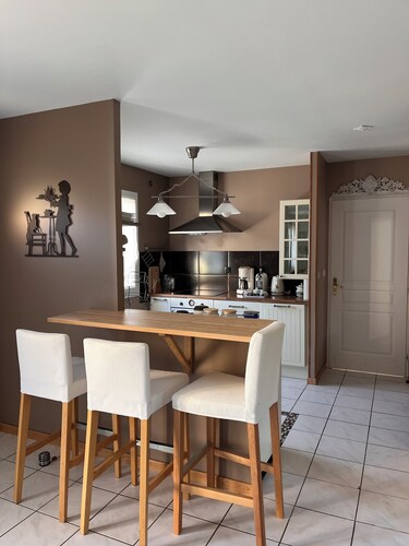 Cosy country house with garden and view.