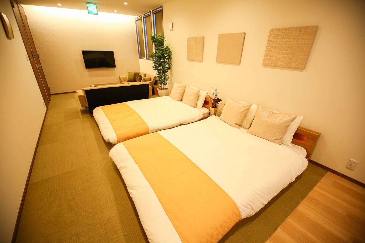 高级双床房 | 熨斗/熨衣板、免费 WiFi