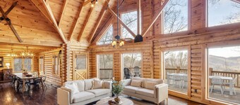 Hot Tub, Fire Pit, Outdoor Dining | Cabin Mansion w/ View | Leyland by AvantStay