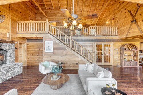 Hot Tub, Fire Pit, Outdoor Dining | Cabin Mansion w/ View | Leyland by AvantStay