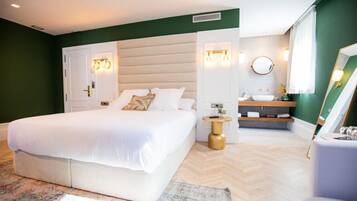 Phòng đôi Superior, 1 giường cỡ king | Bộ trải giường bằng vải cotton Ai Cập, bộ đồ giường cao cấp