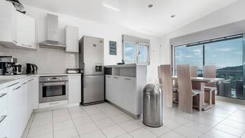 Fridge, oven, stovetop, dishwasher