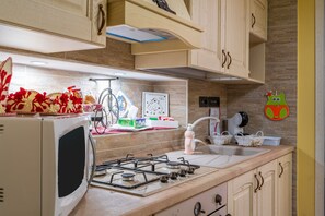 Fridge, microwave, oven, stovetop - Apartment 'Casa Da Flo' with Private Terrace, Wi-Fi and Air Conditioning (Augusta)