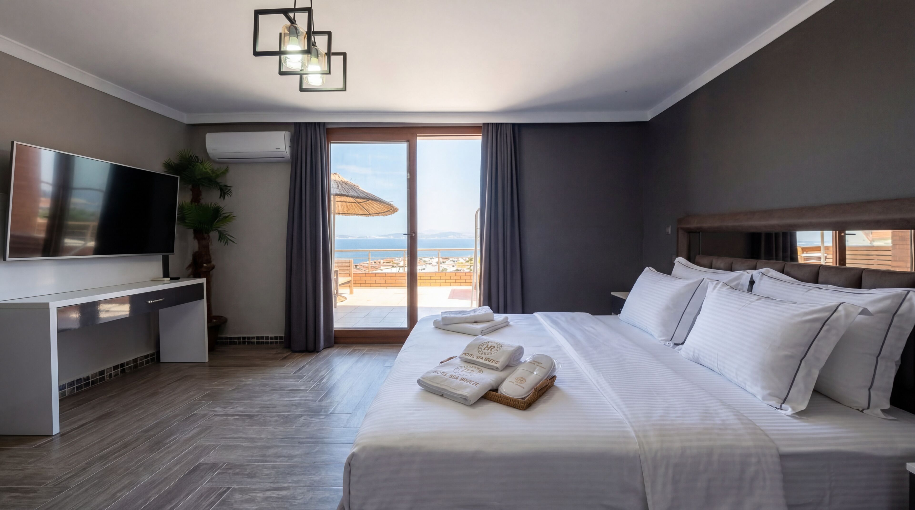 Quarto grand, vista para o mar | Roupas de cama premium, roupa de cama