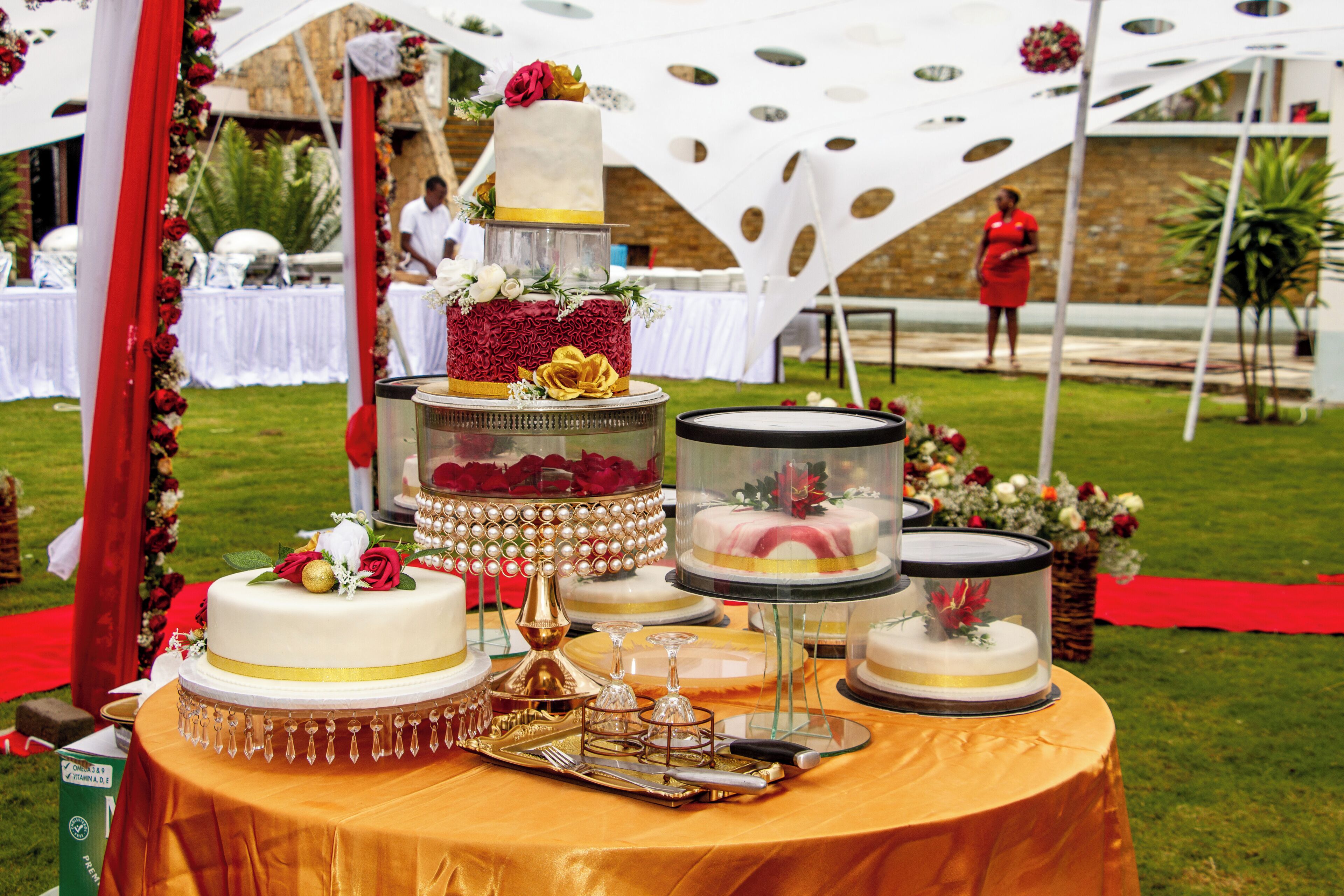 Outdoor wedding area