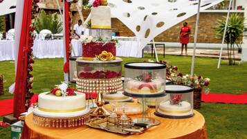 Outdoor wedding area