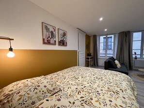 Desk, iron/ironing board, free WiFi, bed sheets