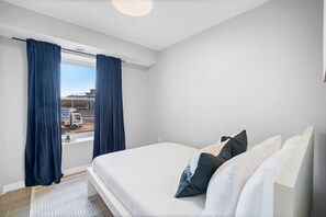 3 bedrooms, desk, iron/ironing board, travel cot